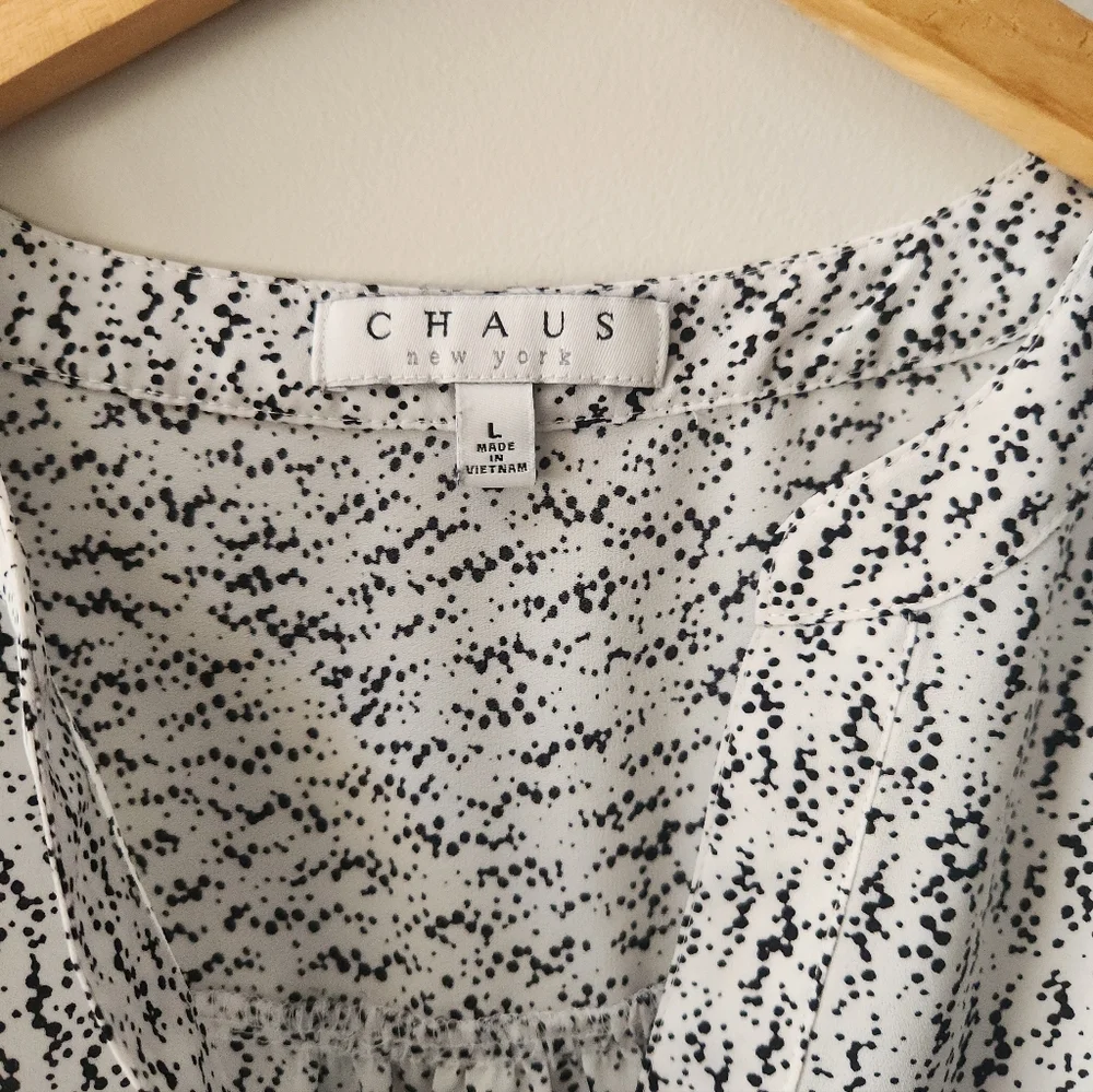 🔥 SOLD 🔥Chaus New York Sleeveless Speckled V Neck Tank Top Size Large - Picture 5 of 9